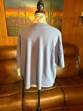Secret Treasures Dusty Blue Relaxed Knit Top